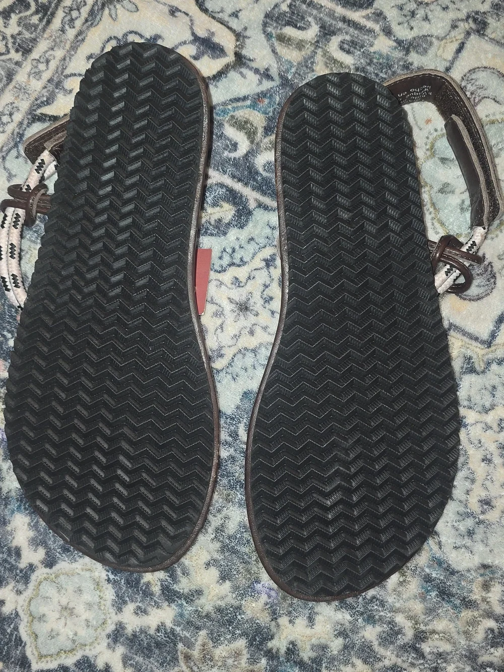 NWT Free People Chocolate Island Hopping Wrap Sandals 6 Rope T Strap Leather